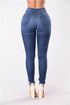 Women's Ripped Jeans Mid Waist Skinny Pants Pencil Pants